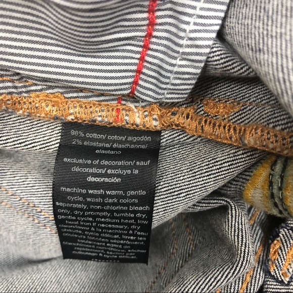 Tommy Hilfiger Blue High Rise Boyfriend Jeans with Floral Embroidery Size 6 - Picture 8 of 8